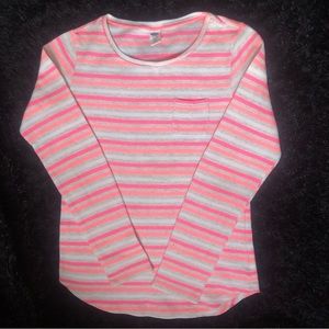 Old Navy Girls Multi-Colored Striped Long Sleeve Top